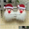 Christmas Decorations Lovely Fabric Santa Claus Supplies Mini Cute Doll Head Children Socks 6X9 Cm Accessories Drop Delivery Home Ga Dhtxj