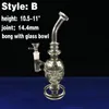 Gass bong glass recycler double recyclers bongs water pipe Smoking Accessories