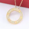 clssic gold chain Pendant Necklaces Women's Jewelry double ring have Logo Exquisite Craft Wholesale Designers tendy famous Brand jewelry Luxury man chain necklace