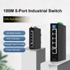 Switchs Horaco Industrial Gigabit Poe Switch 5/6 Porta 100/1000Baset Din Ip30 Switch Ethernet Switch Protezione Lightning Max BT90W