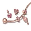 Per ciondoli Pandora perline in argento sterling New Rose Gold Openwork Woven Infinity