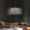 Chandeliers Pendant Lights 2023 Nordic Designer Creative LED Chandelier Stainless Steel Modern Living Room Dining Lobbying