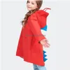 Raincoats Portable Boys Girls Windproof Waterproof Wearable Poncho Kids Cute Dinosaur Shaped Hooded Children Yellow Red Dh0752 Drop Dhcgg