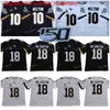 UCF Knights College Football # 10 McKenzie Milton Jersey Black White SM. Camisas costuradas GRIFFIN 18 Shaquem Griffin