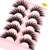 Faux Cils Naturel Long Cosplay Maquillage Cross Strip Black Eye Lashes et Chat 5 paires 230530