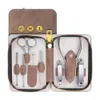 Abiti set di manicure professionale set di pedicure set di pedicure per unghie cleple per toeletta per unghie in acciaio inossidabile set di toelettatura con custodia regalo in pelle PU