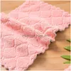 Cleaning Cloths Portable Double Sided Scouring Pad Reusable Dishcloth Kitchen Tools Wiper Dish Towels Rag Supplies Vt1925 Drop Deliv Dhmfy