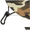 Altre forniture per feste festive Army Camouflage Cappello da pescatore Poliestere Outdoor Sunsn Mesh Alpinismo Pesca Collo Viso Protectio Dhebn