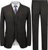 Costume à fines rayures 3 pièces pour homme fabriqué à la main : Tuxedos de marié de mariage (veste de pantalon de blazer)