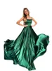 Strapless Spaghetti Elastic Silk Like Satin Bridesmaid Dress Floor-length Party Gowns Dresses