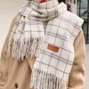 Sjaals Chique Thermische Sjaal Huid-Touch Gezellige Sjaal Wrap Dames Winter Plaid Print Lang Warm