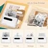 Printers Mini Pocket Photo Printer Portable AllinOne Thermal Printing Machine 203DPI Wireless BT 57mm/77mm Paper Width for Android iOS