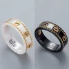 20% off 2023 New designer jewelry bracelet necklace ceramic male female couple pair twist gold pattern index finger tail ring personalitynew jewellery