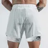 Мужские шорты Большой размер карман на молнии 2-в-1 Quick Dry Dry Summer Shorts Men Sports Fitness Jogting Fitness Train
