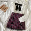 Vestita primaverile autunno coreano dolce lolita in stile set di gonne da donna camicie camicie per camicetta a filo a fili per fili da fili