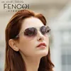 Fenchi Anti-Blue Pink White Luxury Pliot Solglasögon Kvinnor Zonnebril Dames Rose Gold Frame Female Sun Glasses Oculos Feminino L230523