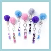 Party Favor Grabber de carte bancaire sans contact Long Nail Keychain Porte-clés bricolage avec boule en peluche Drop Delivery Home Garden Festive Supplies E Dhkwr