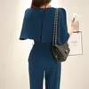 Women's Jumpsuits Women Elegant Office Lady Formal Business Work Wear Fashion Rompers Wide Leg Pants Casual Summer Overalls Female