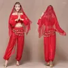 Vêtements de scène femmes à manches longues jupe de scène femme danse du ventre ensemble de pratique 2023 danse Performance egypte Costumes H4554