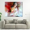 Canvas Art Girl in Meditation Elegante handgemaakte Willem Haenraets schilderij impressionistische figuur artwork voor Home Wall Art