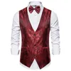 Vests Black Paisley Vest Men 2021 브랜드 단일 가슴 V 목록 Vest Waistcoat 남자 파티 웨딩 신랑 조끼 남자 Chaleco xxl