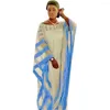 Casual Dresses 2023 African Large Size Dress Women's Middle East Imitation Silk Robe 8730#