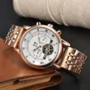 Najwyższy poziom zegarek na nadgarstek Man Man Brand Watch Automatyczne zegarki mechaniczne ze stali nierdzewnej Luminous Waterproof Watch Watch klasyczne zegarek na rękę Montre Luxe