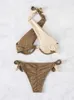 2023 New Ring Push Up Set Vita alta G-thong Costumi da bagno bikini da donna in due pezzi P230530