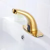 Badrumsvasker kranar Touchless kran Guld infraröd rörelsessensor Tap Smart Induction Basin Mixer Single Cold Water Robinet Lavabo