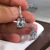 Vecalon 2019 Weibliche Baumeln ohrring AAAAA Cz Echt 925 Sterling silber Party hochzeit Tropfen Ohrringe für frauen Erklärung Schmuck