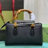 As sacolas de bolsas de alta qualidade de bolsa de bolsa feminina Totes clássicas bolsas de bambu clássicas Bolsas de ombro de couro genuínas Luxury Crossbody Bags Bolsas de corrente Mulheres Brown Sacos de embreagem