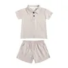 Одежда наборы модных мальчиков костюм летние повседневные детские одежды набор шорт 2PCS Cotton Baby for School Suits Kids