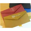 Sacos de embalagem Vintage Bronze Convites Cartões Envelope Papel Kraft Cartão de Convite de Negócios Envelopes Convites de Festas Personalizados Dhohk