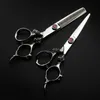 Tools professional Japan 440c 6 '' silver dragon hair cutting scissors haircut thinning barber haircutting shears Hairdresser scissors