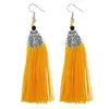 Dangle Earrings Ethnic Style Silk Tassel Female Drop Fringe Wine Red Black Long Tassels For Women Wholesale