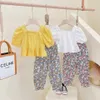 Set di abbigliamento Set estivo per ragazze 2023 Nuovi pantaloni anti zanzara per bambini