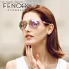 Fenchi Anti-Blue Pink White Luxury Pliot Solglasögon Kvinnor Zonnebril Dames Rose Gold Frame Female Sun Glasses Oculos Feminino L230523