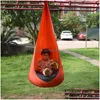 Other Children Furniture Hanging Chair 140X70Cm Light Portable Parachute Indoor Courtyard Lazy Inflatable Cushion Swing Bed Vt1550 D Dhdw0