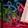 Dangle Earrings Siscathy 2023 Charms Long Links Chain Statement for Women Wedding Fashion Cubic Zircon Bohemia Jewelry