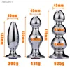 Juguetes para adultos 3 Estilo de acero inoxidable Enorme Butt Plug Anus Stimulator Juguetes sexuales para hombres Mujeres Gay Metal Beads Anal Plug Big Erotic Adult Product L230518