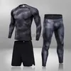 Herren-Trainingsanzüge, schnell trocknende Lauf-T-Shirts, Lauf-Sets für Herren, Kompressions-Sportanzüge, dünne Strumpfhosen, Kleidung, Fitnessstudio, Rashguard, Fitness-Sportbekleidung, J230531