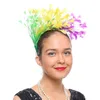 Chapeaux cornichon bandeau chapeau pour femmes mariage fleur Cocktail maille pince à cheveux thé fête antidérapant