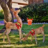 Fleurs décoratives signes de Noël extérieur piquets de jardin de Noël pour la décoration de fête de vacances ornements du pays des merveilles d'hiver (jambe de père noël)