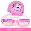 Caps 2022 Профессиональные детские HD Boys and Girls Goggles Водонепроницаемое анти туманное плавание оборудование P230531