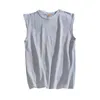 Mens Tank Tops Solid Color Casual Loose Sleeveless T-shirt Top with Cotton Mens Gym Clothing 230531