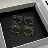 Geometrische gouden designer oorbellen Vrouwen houden van roestvrijstalen studs Luxe sieraden Bruiloft Hoops Ear Stud Silver Anagram Earring