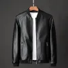 Qnpqyx yeni erkek ceketler deri ceket bombacı motosiklet erkek bisikletçi pu beyzbol artı beden 8xl moda nedensel jaqueta maskulino