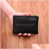 Storage Bags Men Women Leather Mini Wallet Solid Color Simply Coin Key Pocket Wallets Card Purse Durable Unisex Vt1593 Drop Delivery Dhiiq