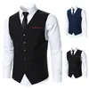 Gilet da uomo Abito da uomo Gilet Cappotto Tessuto a righe Tasca decorativa sul petto Design Classico Causale Business Fashion Slim Fit