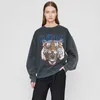 Plus Size AB Top Quality Designer Sweatshirt Print Washed Stir Fry Sweater Vintage Sweaters Pullover Hoodies